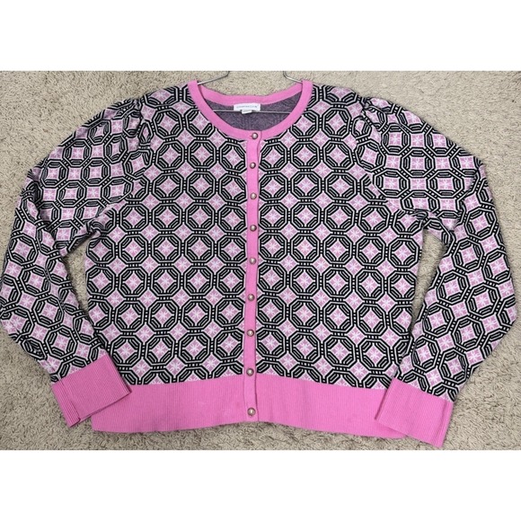 Charter Club Pink Coquette Pearl Button Up Cardigan Sweater Women's XXL - Picture 5 of 13